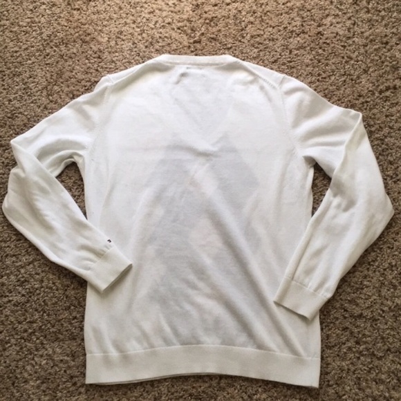 SOLD!! 🛍Tommy Hilfiger Argyle V-Neck Sweater Sz L - Picture 5 of 7